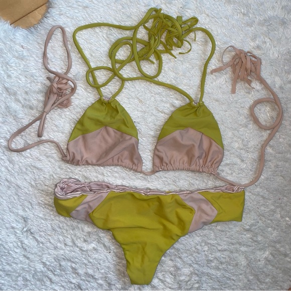 acacia swimwear Swim Acacia Bikini Set Yellow Nude Beige Large
